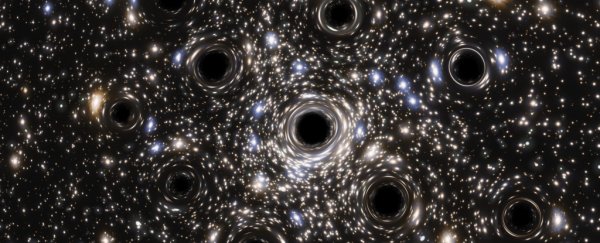 An entire swarm of black holes has been caught moving through the Milky Way